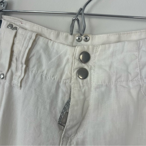 Miss Sixty Y2K Vintage White Cargo Linen Jogger Pants - Picture 4 of 12